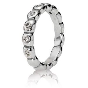 Pandora Ice Cubic Zirconia, Silver Bubble Ring